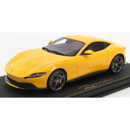 BBR-MODELS - 1/18 - FERRARI - ROMA 2020 - CON VETRINA - WITH SHOWCASE - GIALLO MODENA - YELLOW