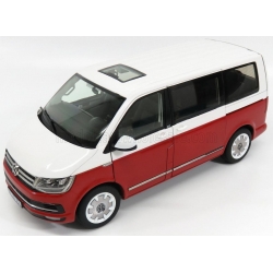 NZG - 1/18 - VOLKSWAGEN - T6 MULTIVAN HIGHLINE MINIBUS 2017 - RED WHITE