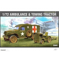 Academy 1/72 WWII Us Ambulance & Tractor  13403 - Vehicle 172 Scale M3